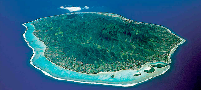 Rarotonga aerial shot